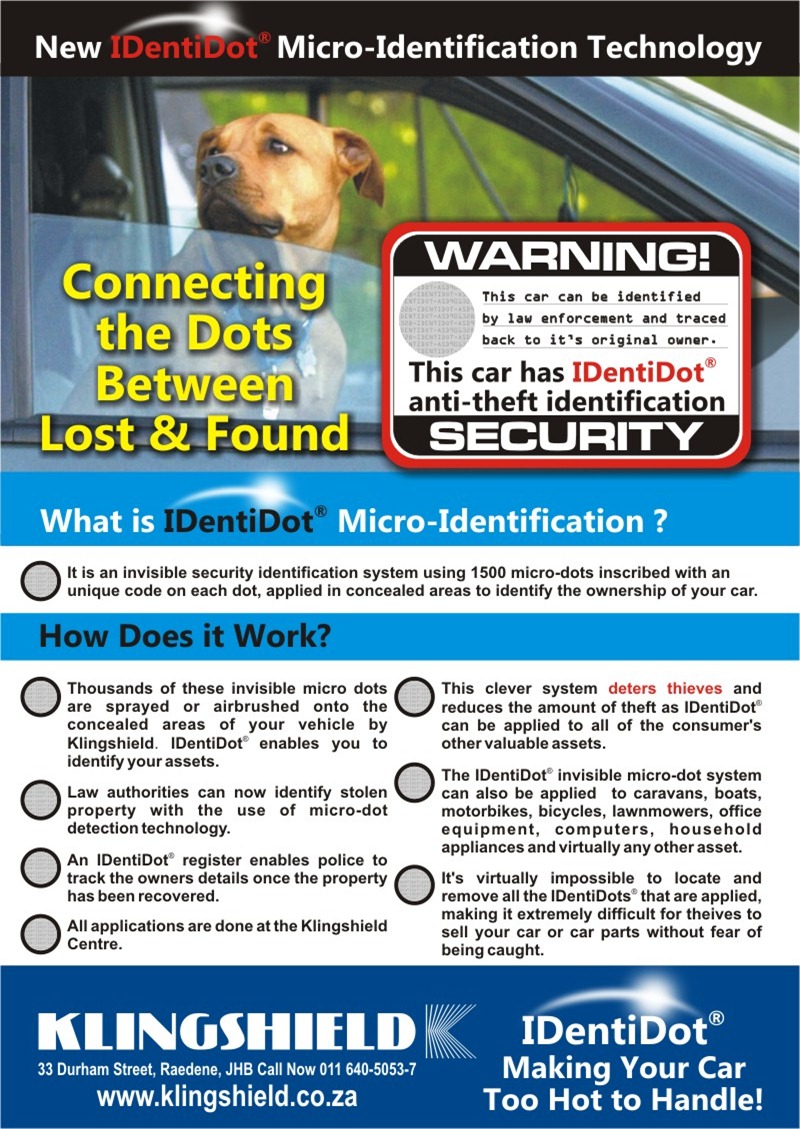 IDentiDot Crime Prevention front cover