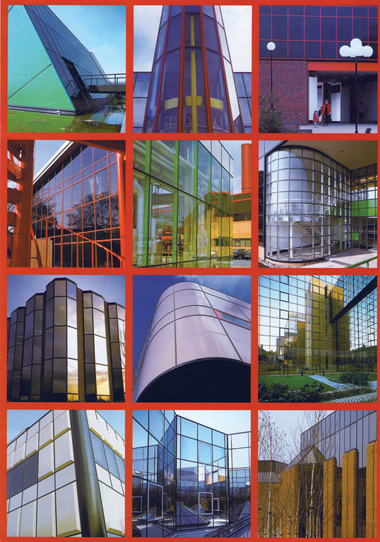 reflective window film on buildings