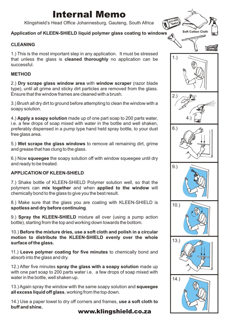 Kleen-shield Window Application
