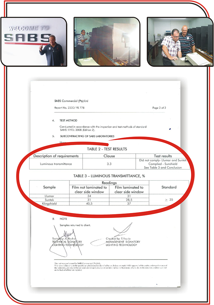 SABS report on window film part 2